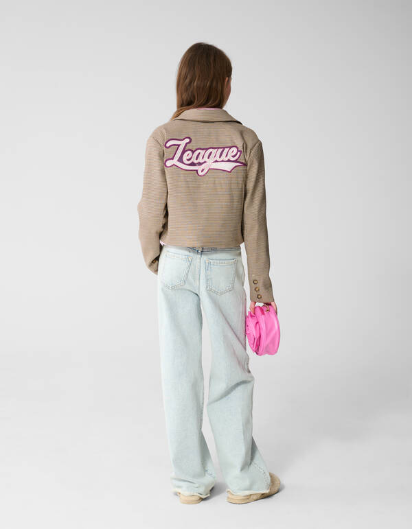 Cropped Ruiten Blazer Lichtbruin SHOEBY GIRLS