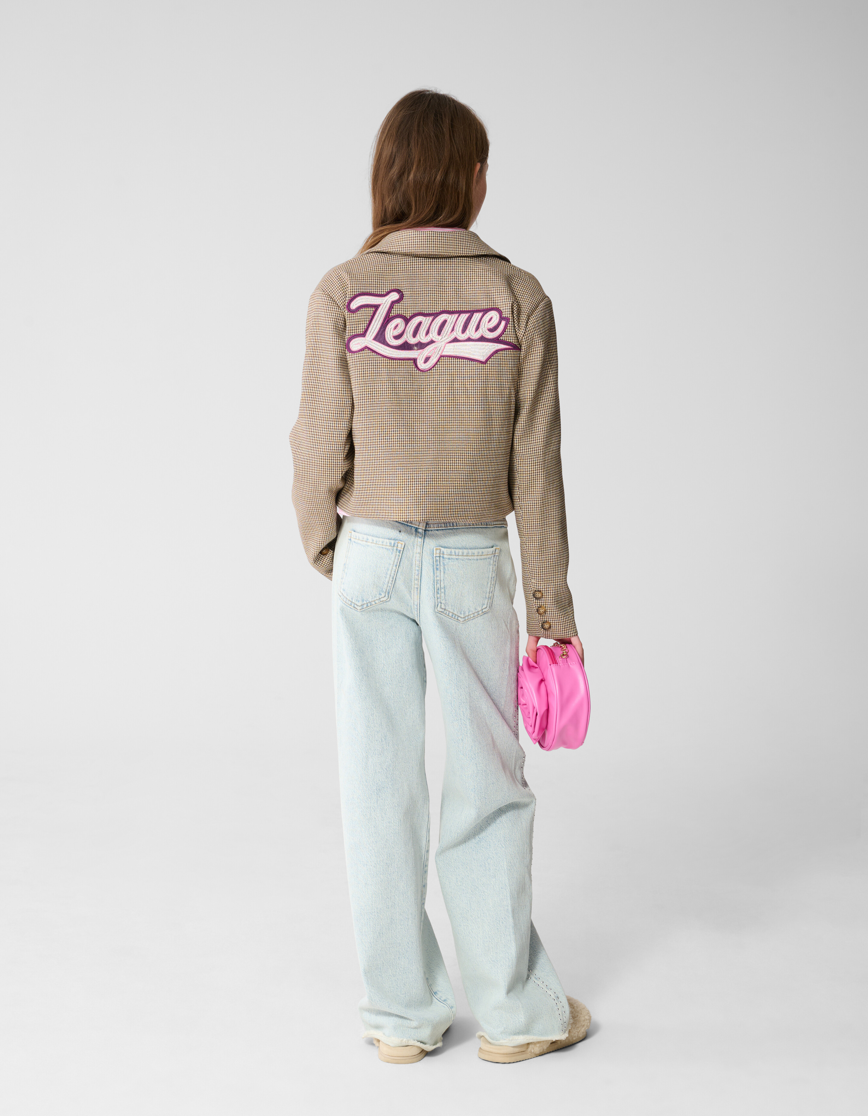 Cropped Ruiten Blazer Lichtbruin SHOEBY GIRLS