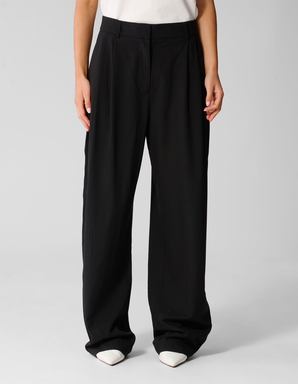 Loose Fit Pantalon Zwart By Anna SHOEBY WOMEN