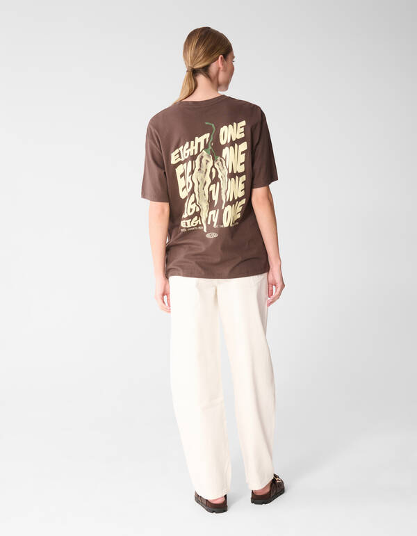Pepper Artwork T-shirt Bruin SHOEBY WOMEN