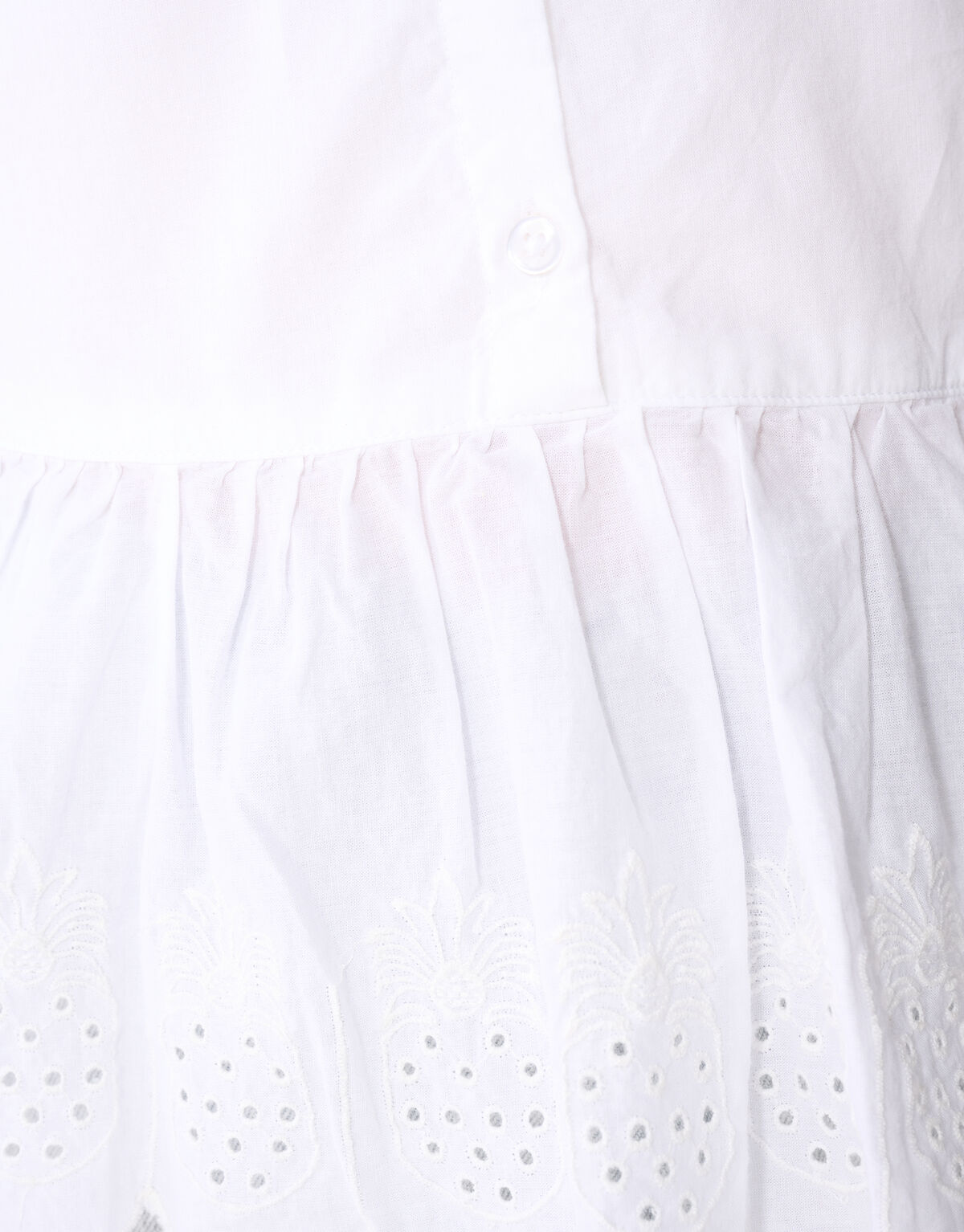 Embroidery Ruffle Blouse Wit SHOEBY GIRLS