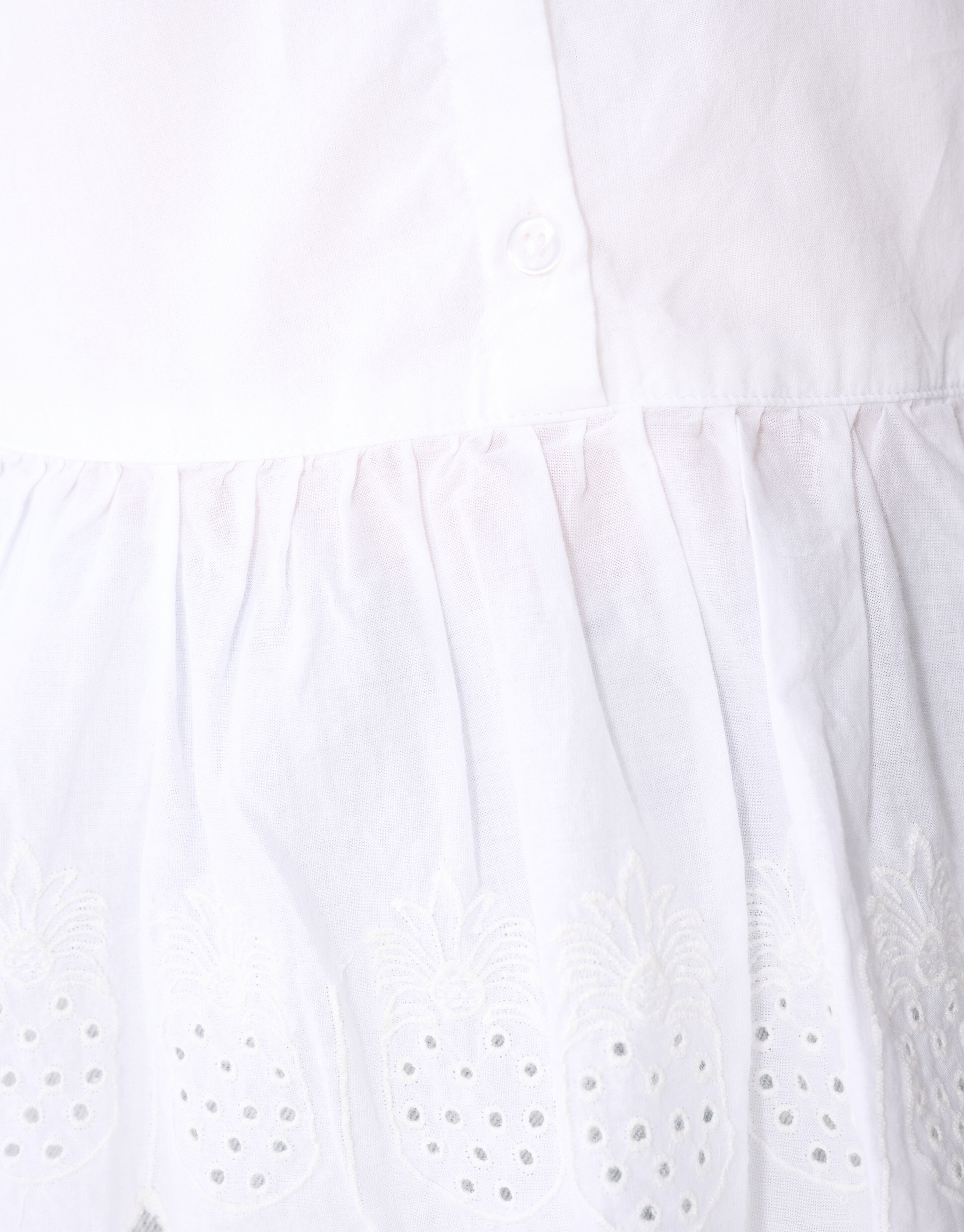 Embroidery Ruffle Blouse Wit SHOEBY GIRLS