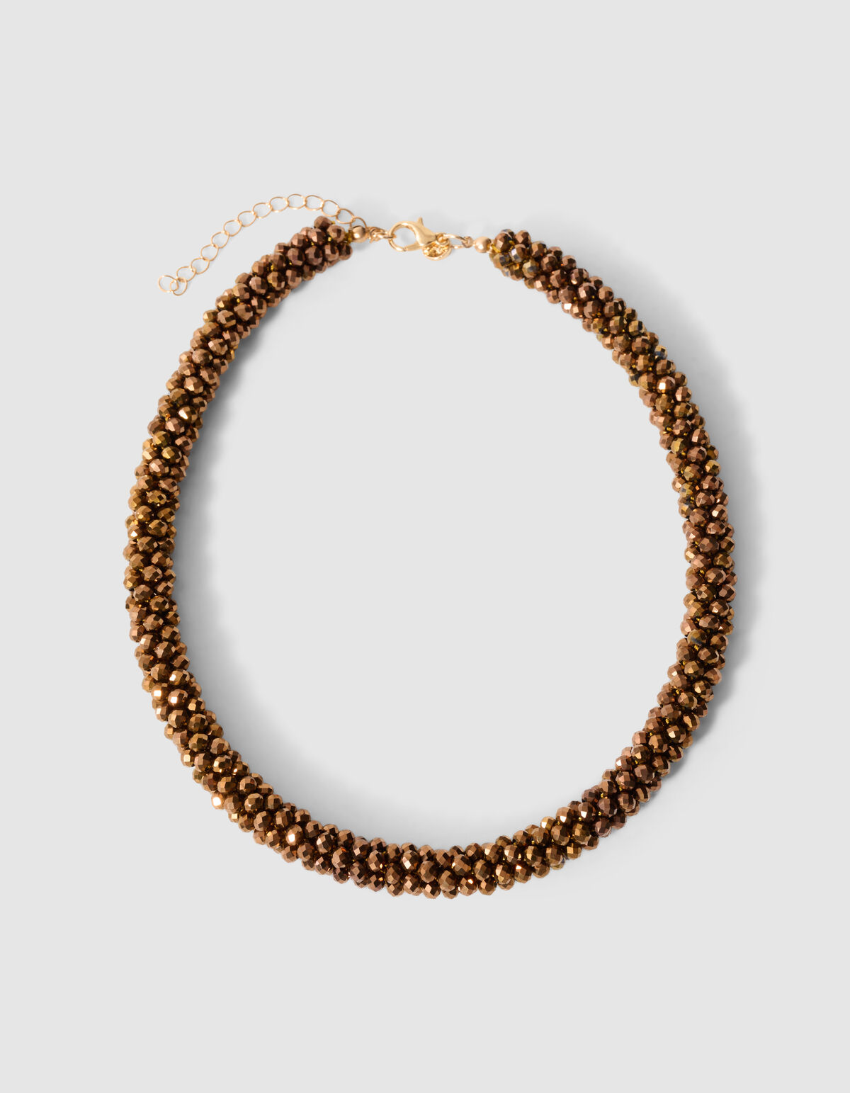 Beaded Elastic Ketting Bruin SHOEBY ACCESSOIRES