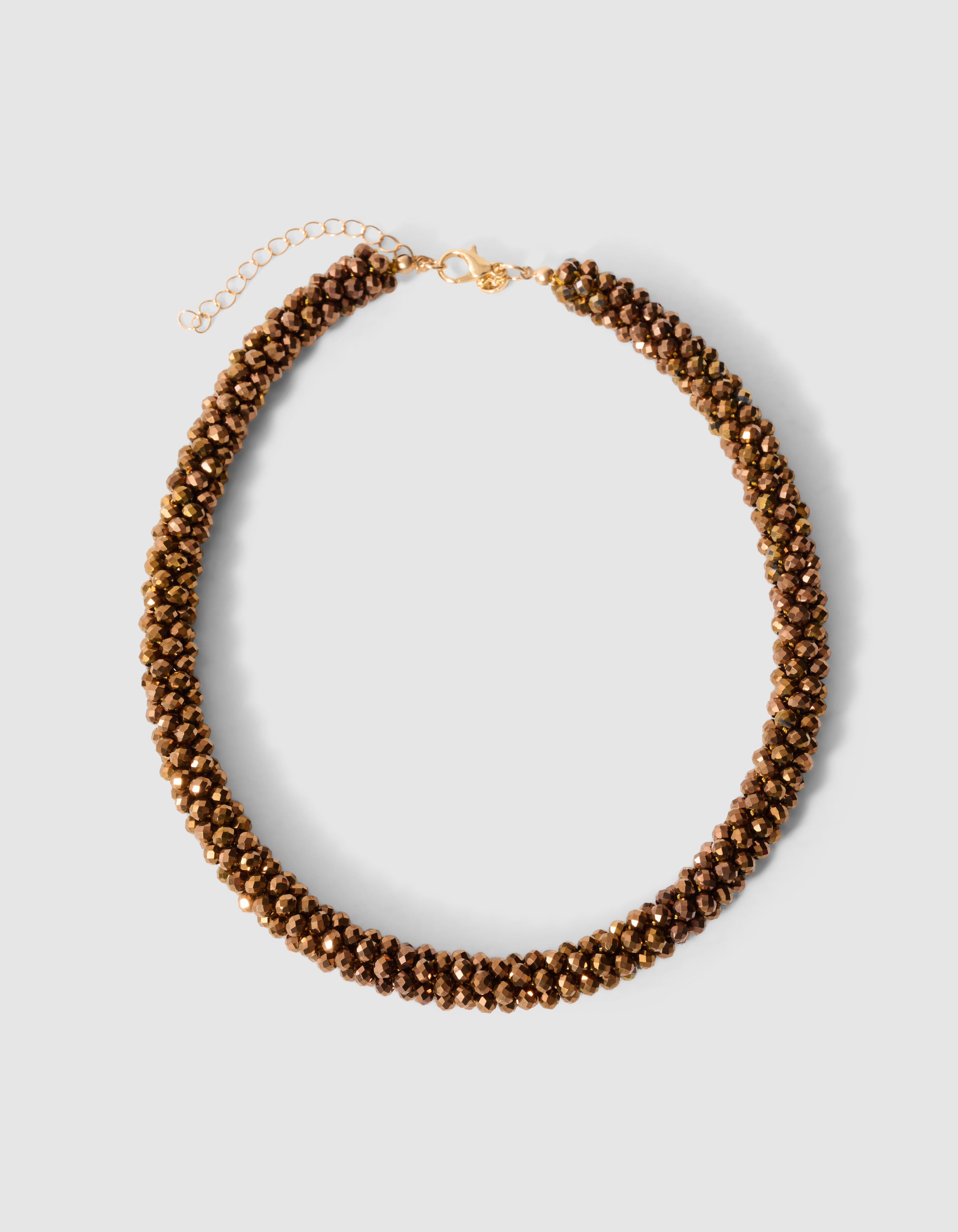 Beaded Elastic Ketting Bruin SHOEBY ACCESSOIRES