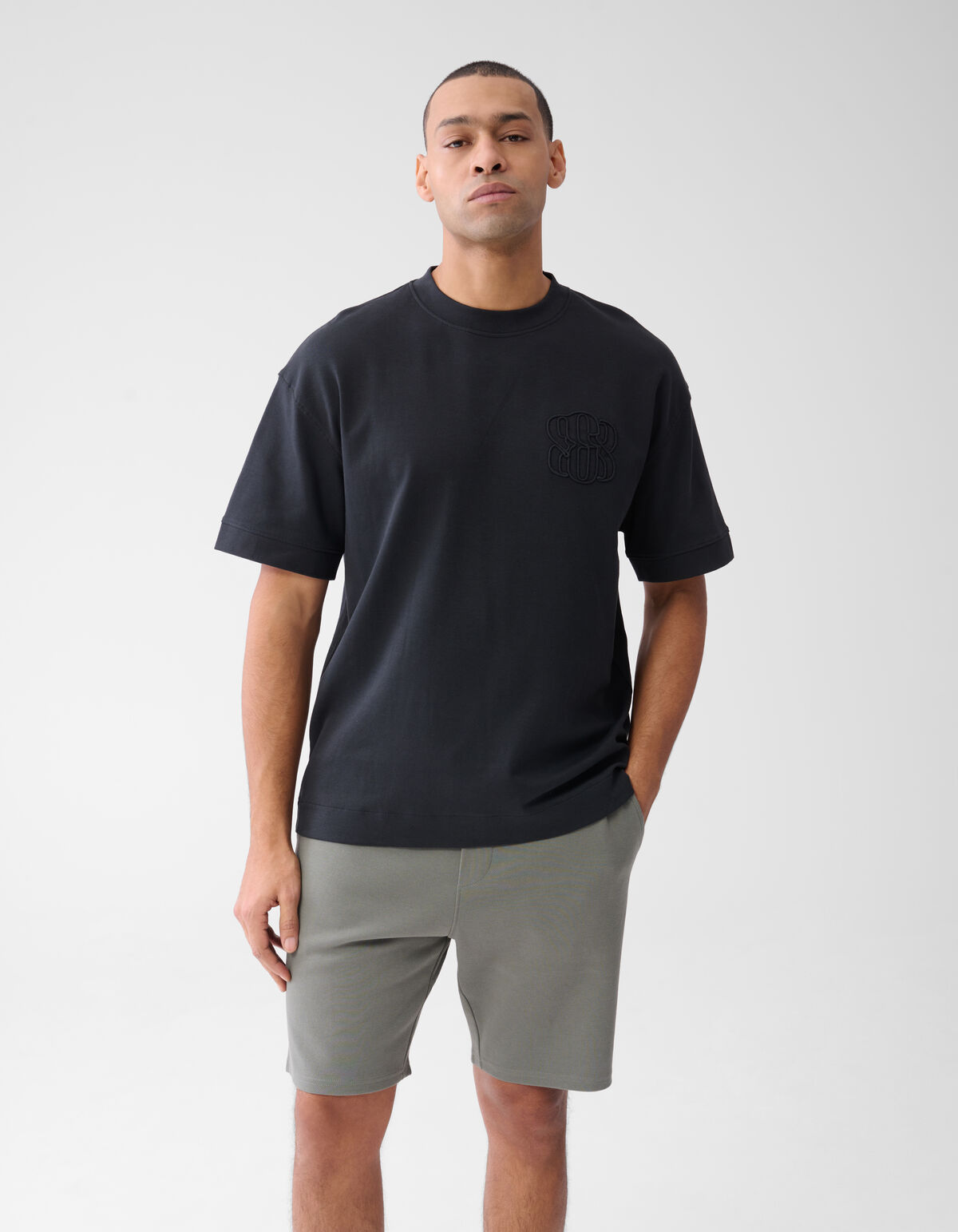 Embroidery T-shirt Donkerblauw SHOEBY MEN