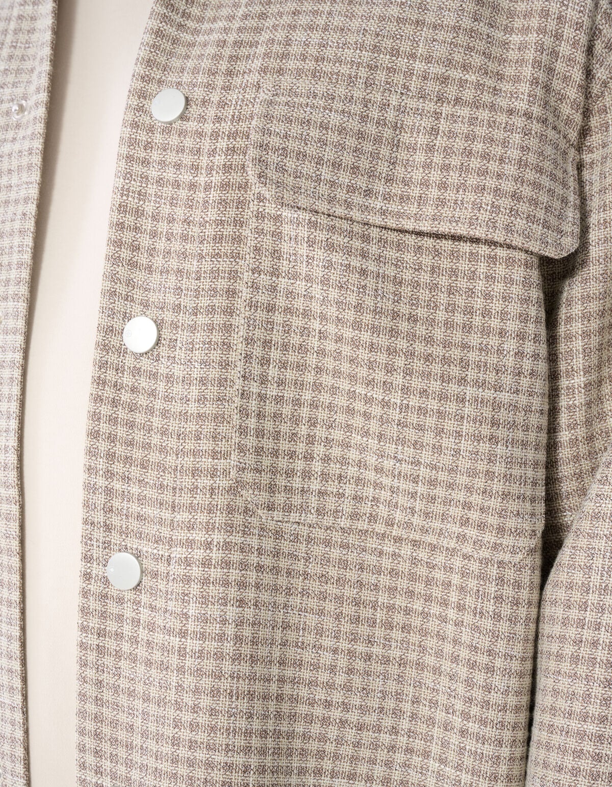 Melange Check Overshirt Zand SHOEBY MEN