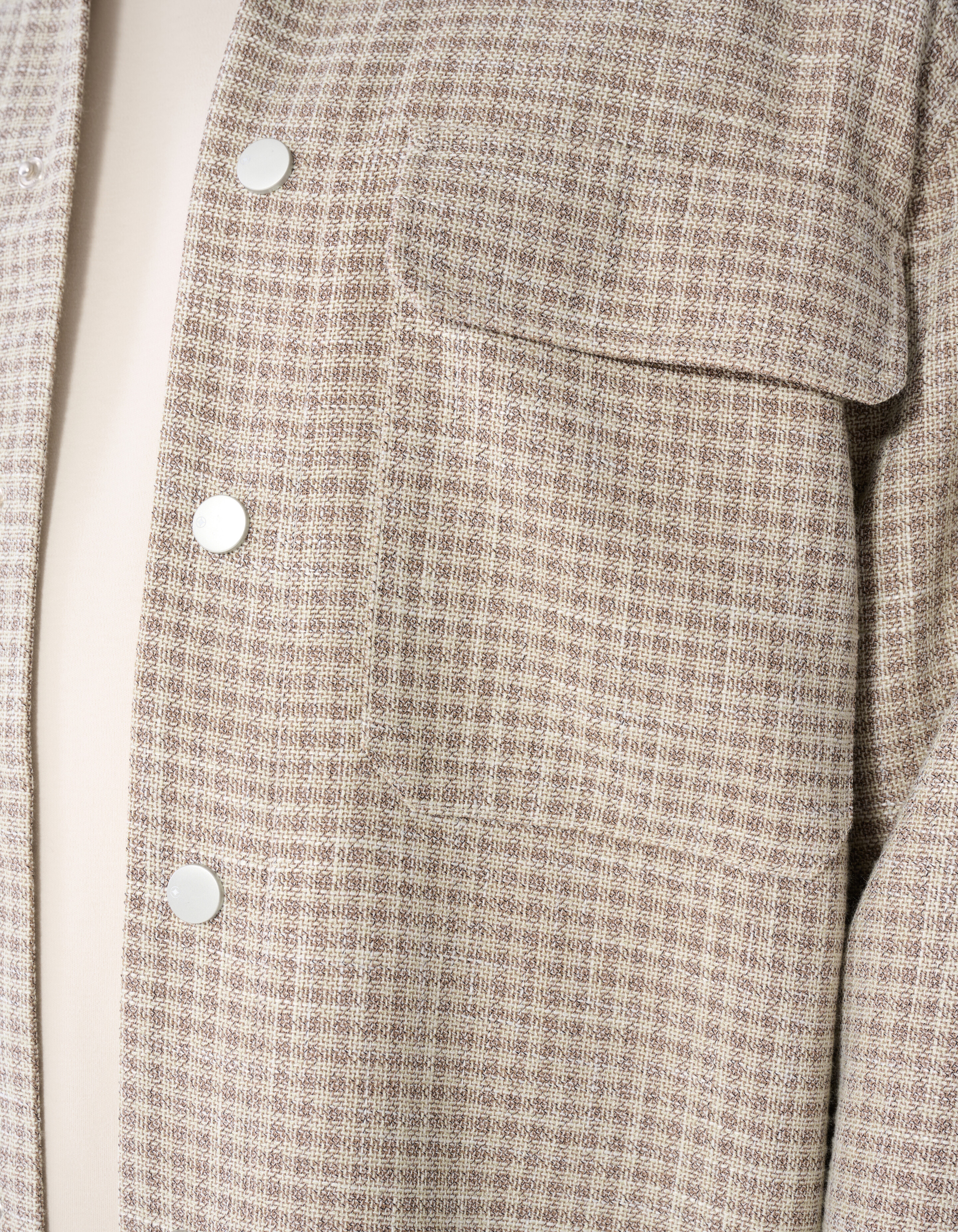 Melange Check Overshirt Zand SHOEBY MEN