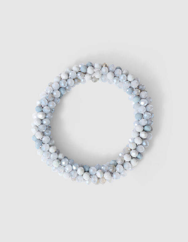 Beaded Haarelastiek Lichtgrijs SHOEBY ACCESSOIRES