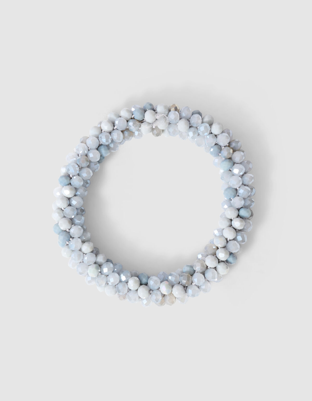 Beaded Haarelastiek Lichtgrijs SHOEBY ACCESSOIRES