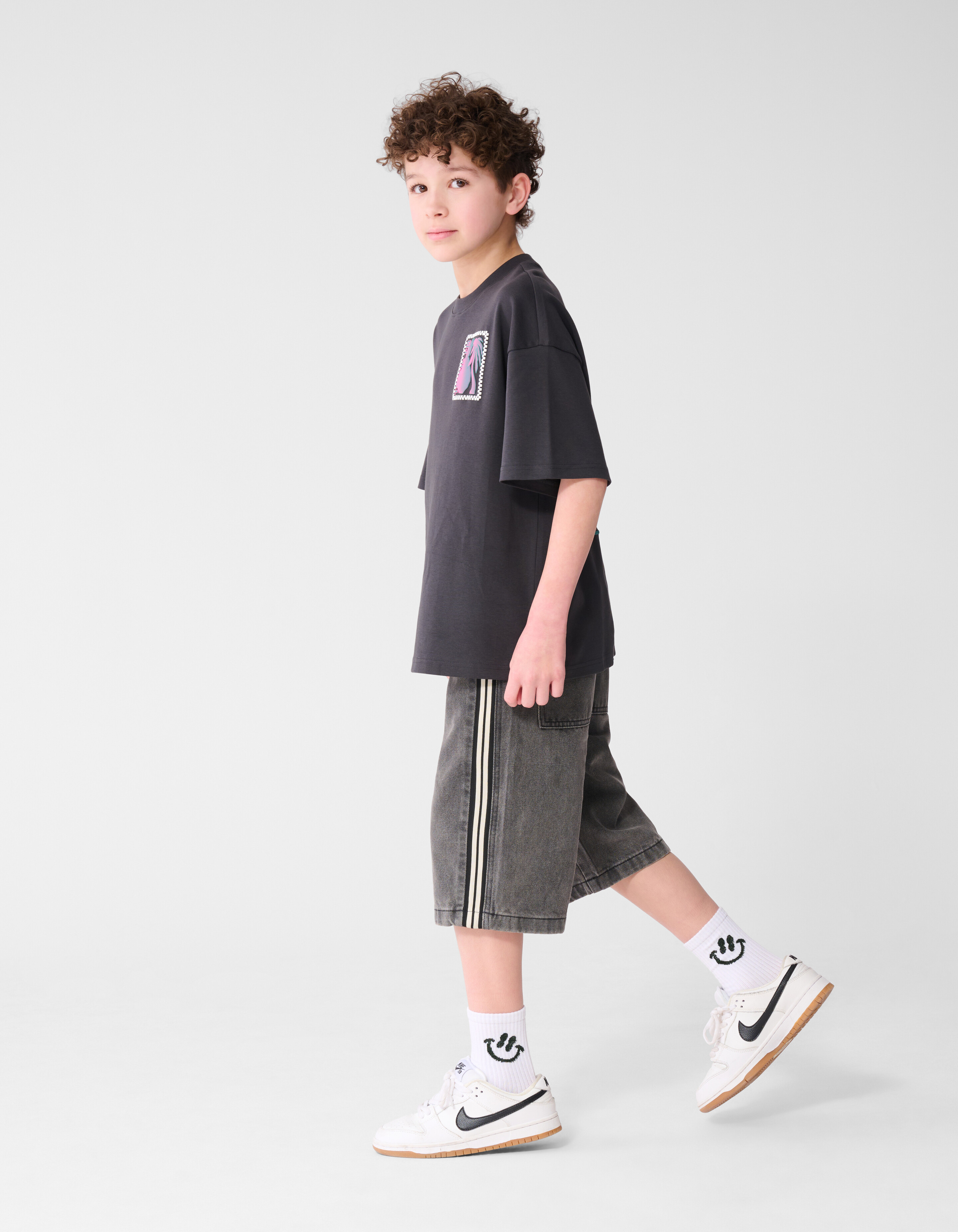 Tropic Artwork T-shirt Donkergrijs SHOEBY BOYS