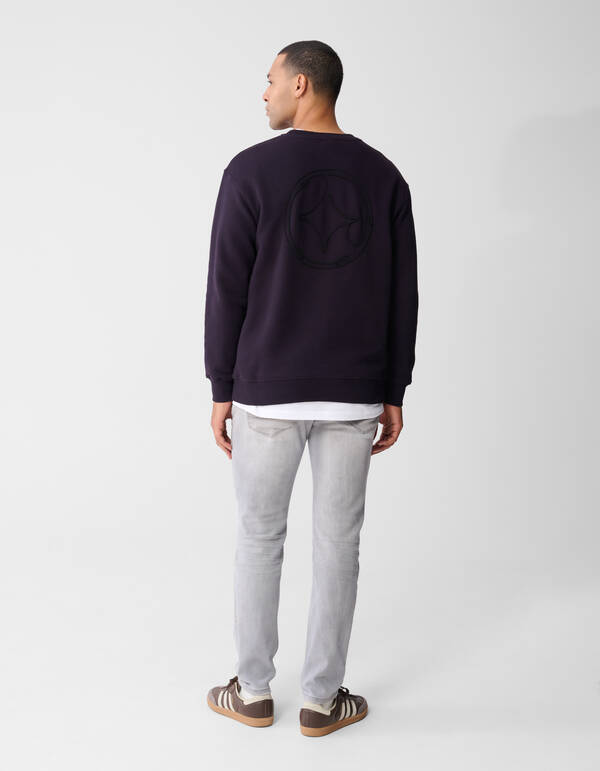 Cord Artwork Sweater Donkerrood SHOEBY MEN