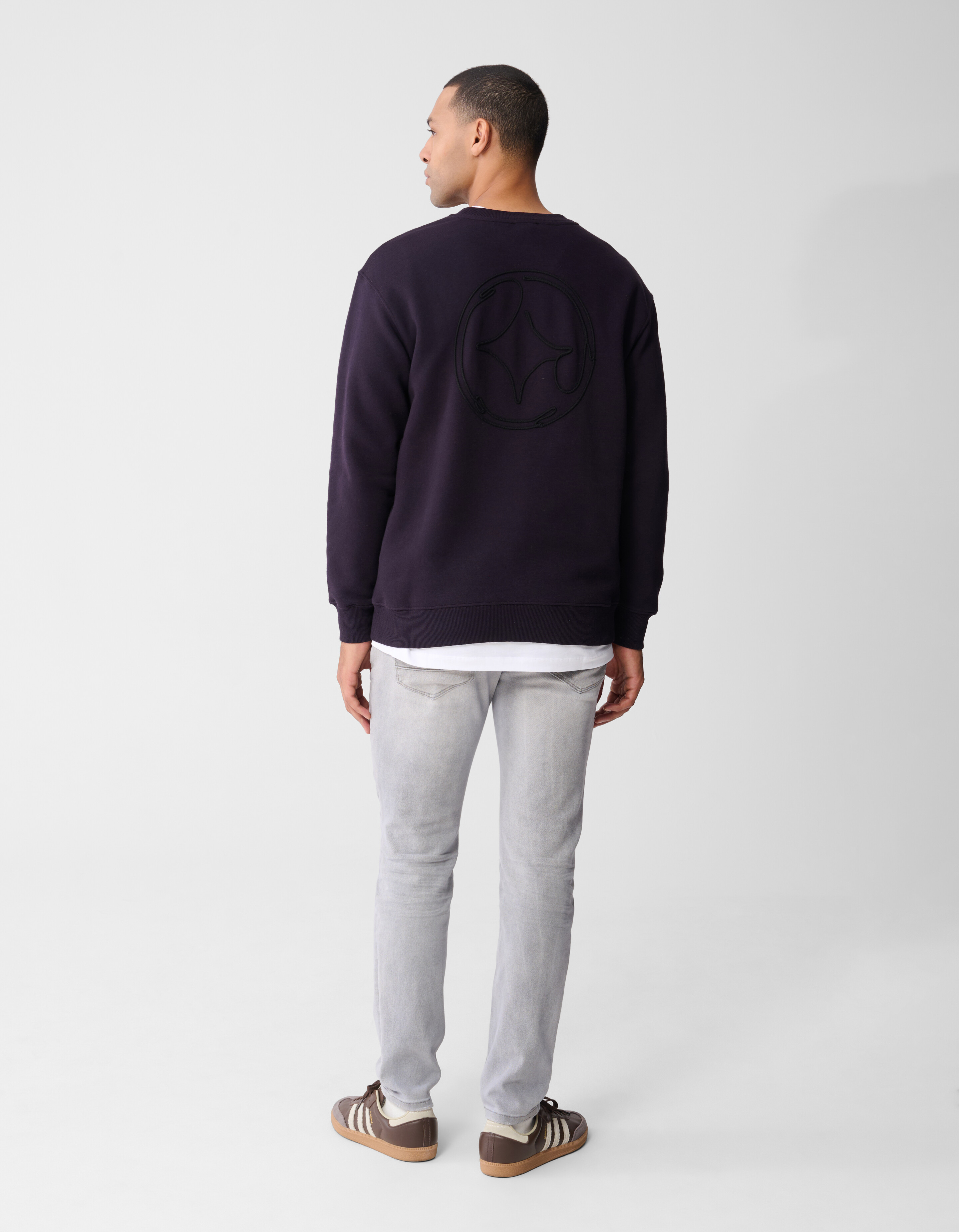 Cord Artwork Sweater Donkerrood SHOEBY MEN