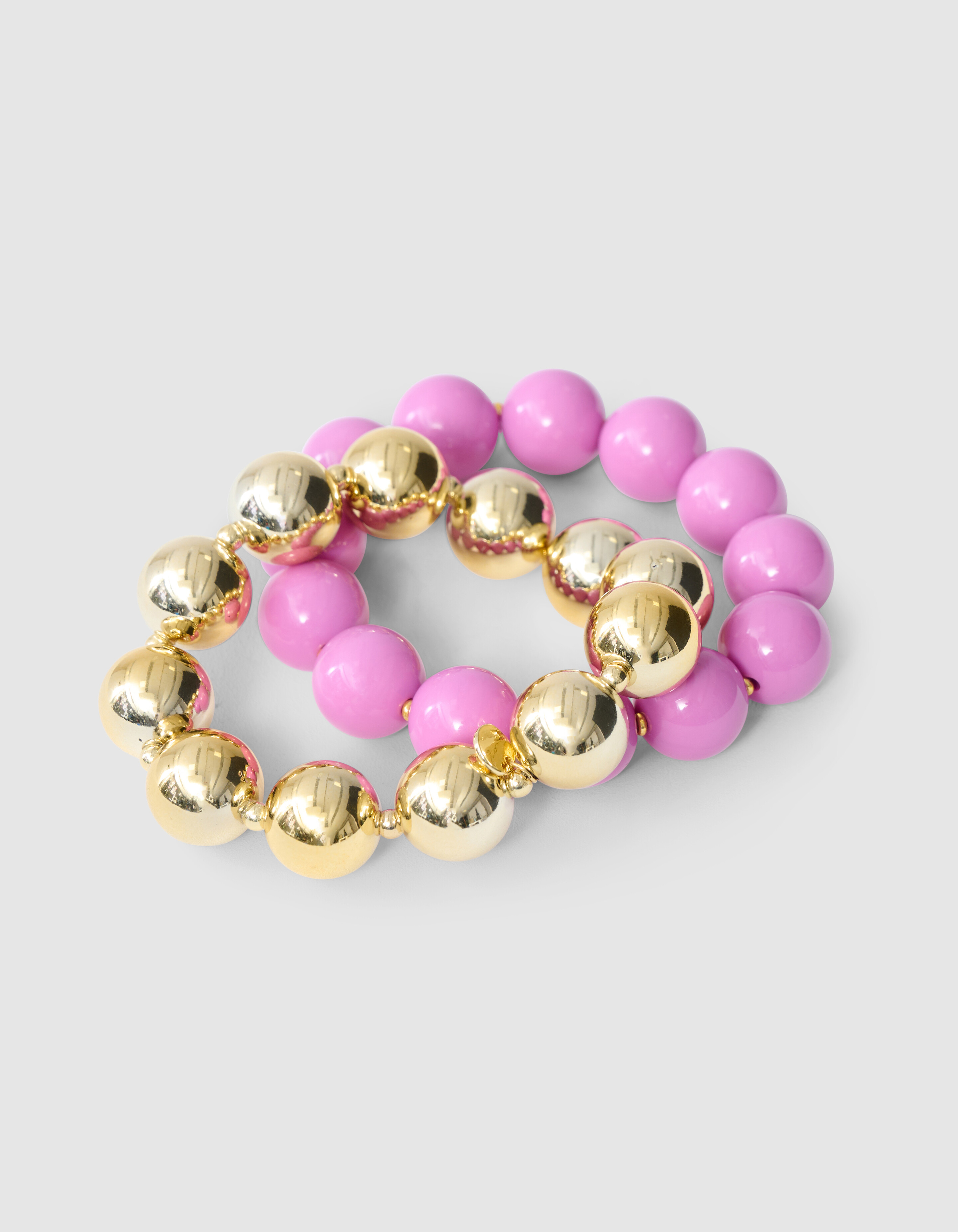Beaded Armband Set Roze SHOEBY ACCESSOIRES
