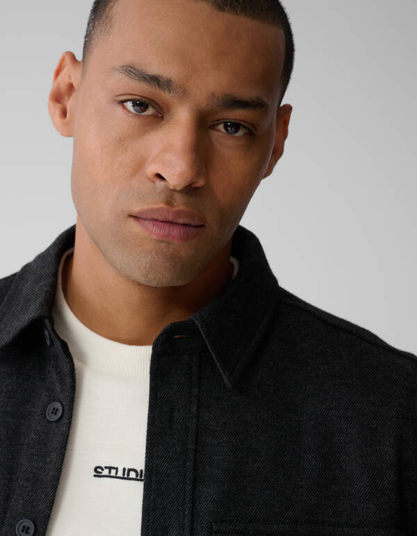 Soft Overshirt Donkergrijs SHOEBY MEN