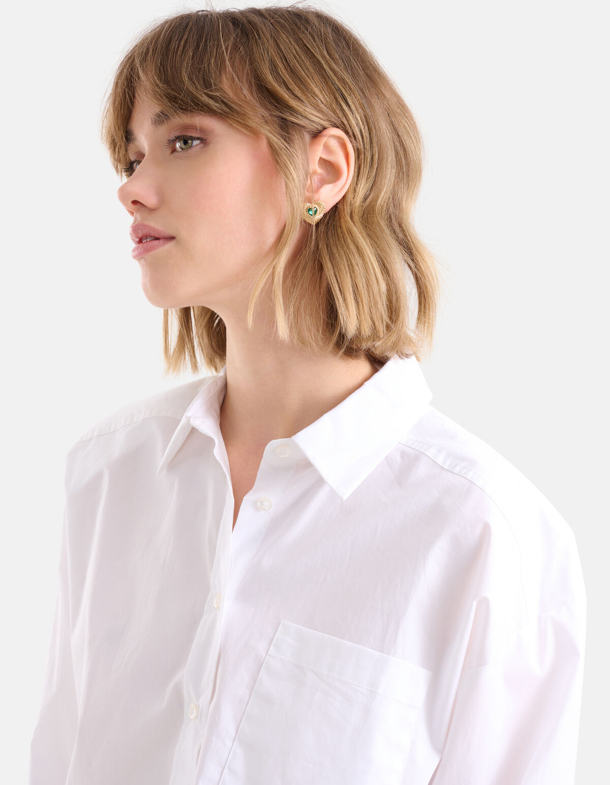 Hart Oorbellen Groen SHOEBY ACCESSOIRES