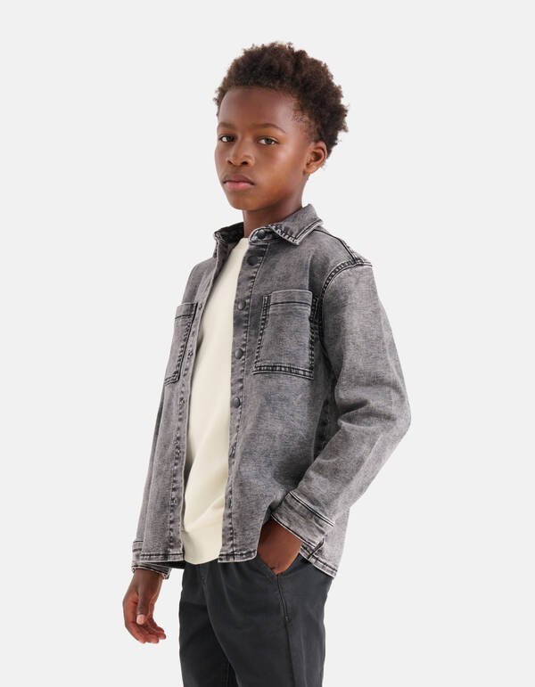Denim Overshirt Grijs SHOEBY BOYS