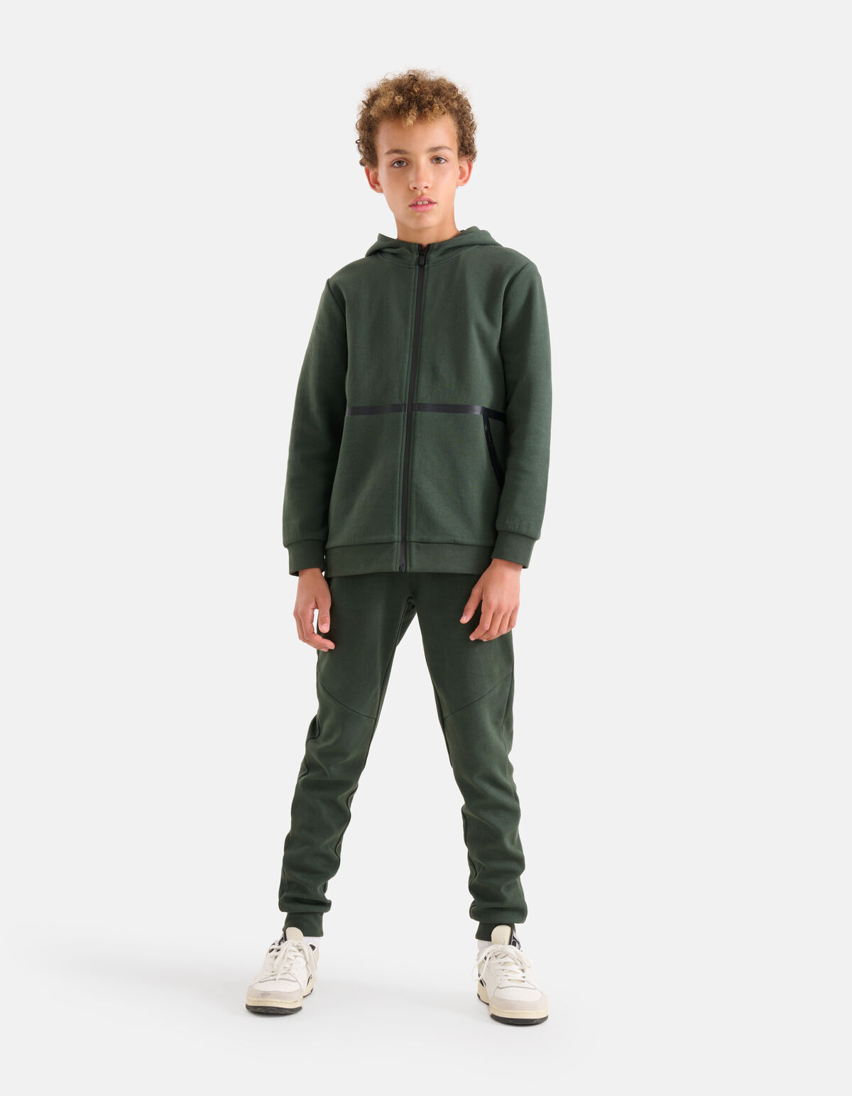 Regular Fit Broek Donkergroen SHOEBY BOYS