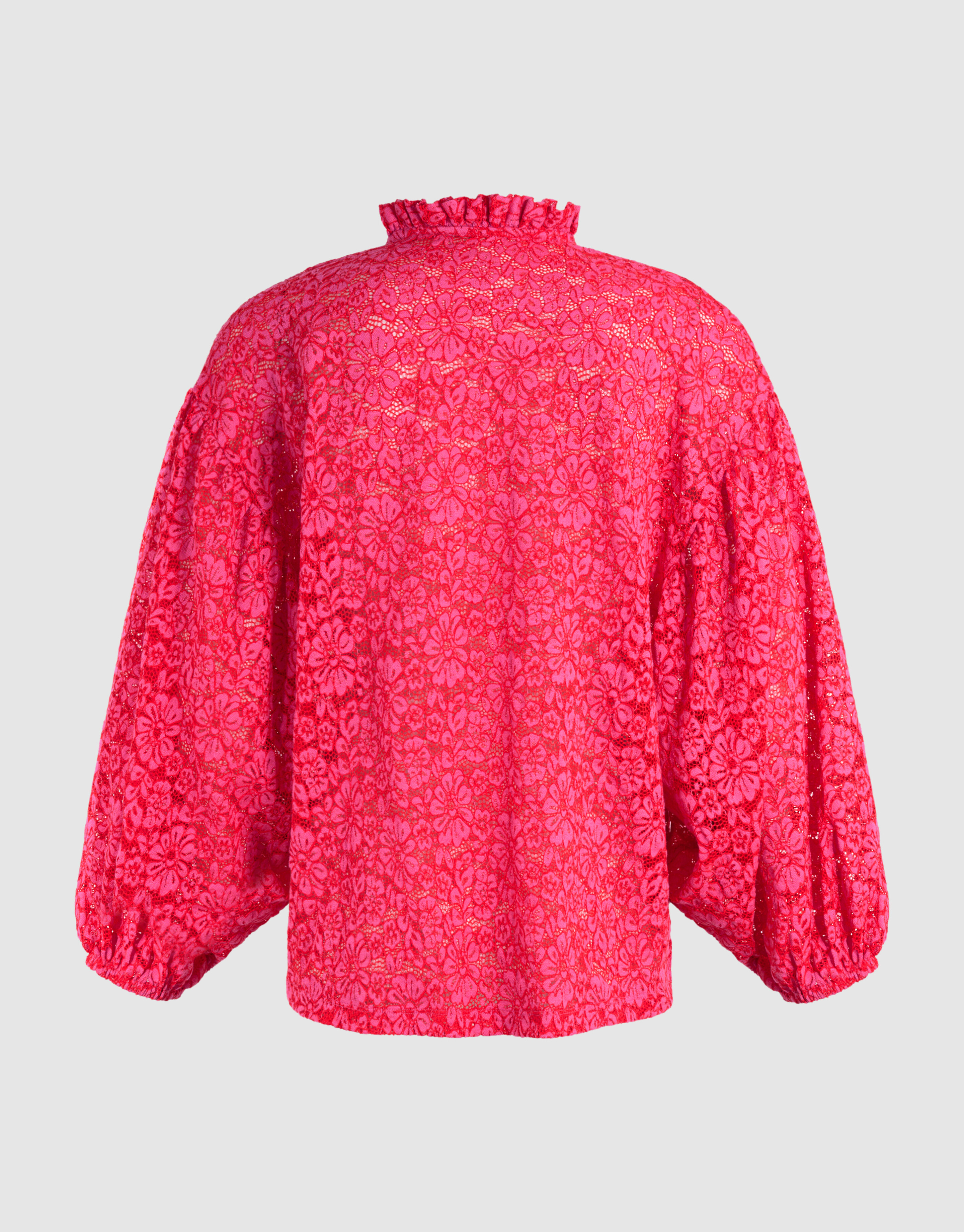Kanten Ruffle Blouse Roze SHOEBY WOMEN