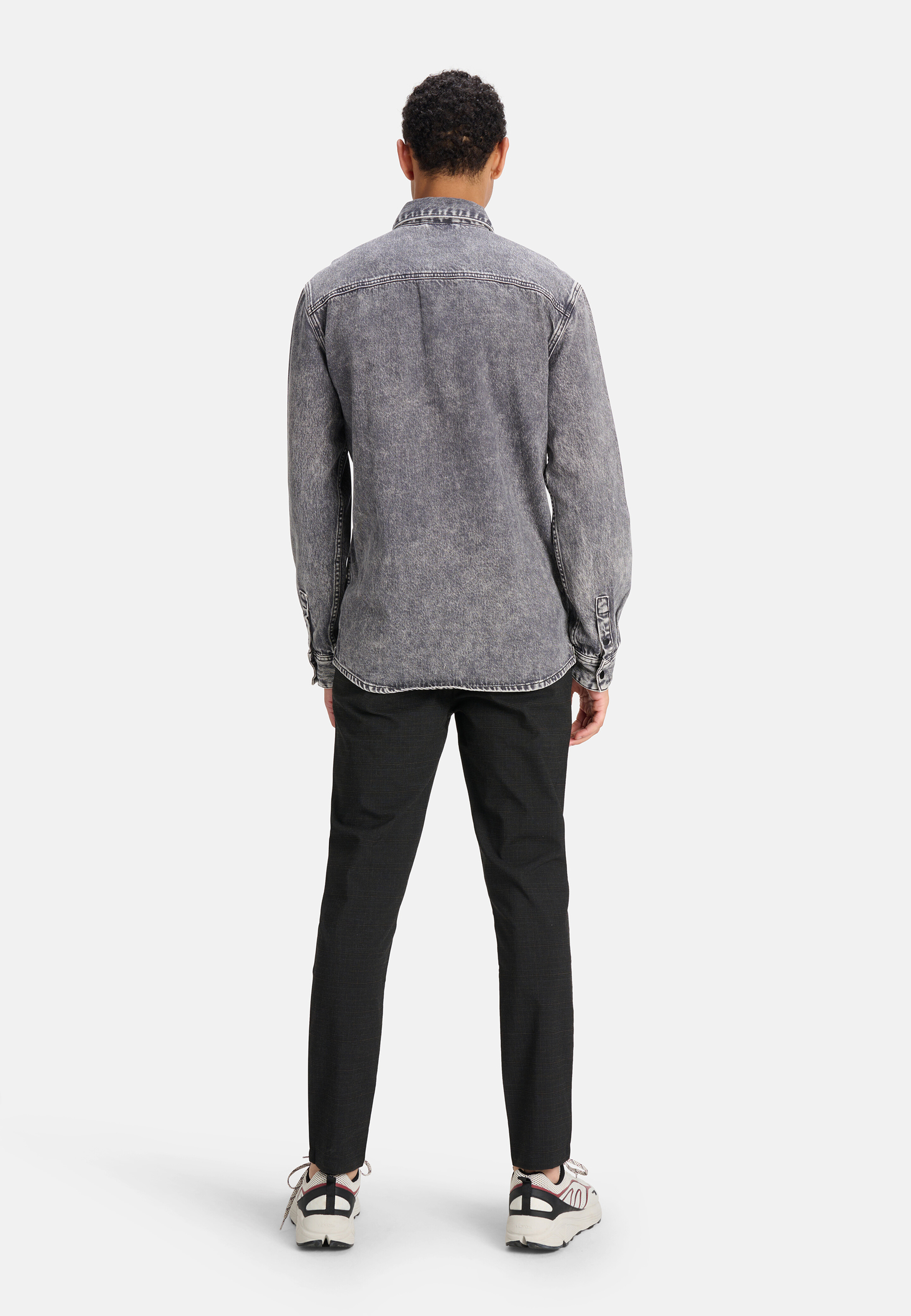 Denim Overhemd Grijs SHOEBY MEN