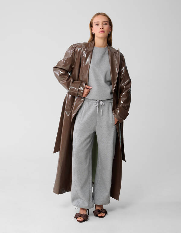 Oversized Lak Trenchcoat Bruin By Monica SHOEBY WOMEN