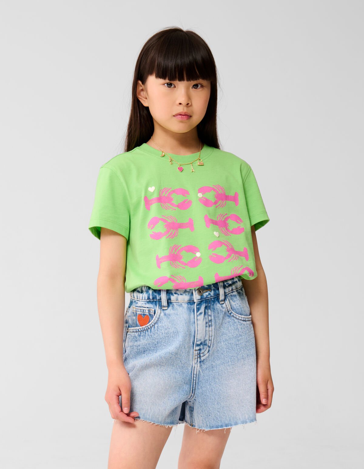 Kreeften Artwork T-shirt Lichtgroen SHOEBY GIRLS