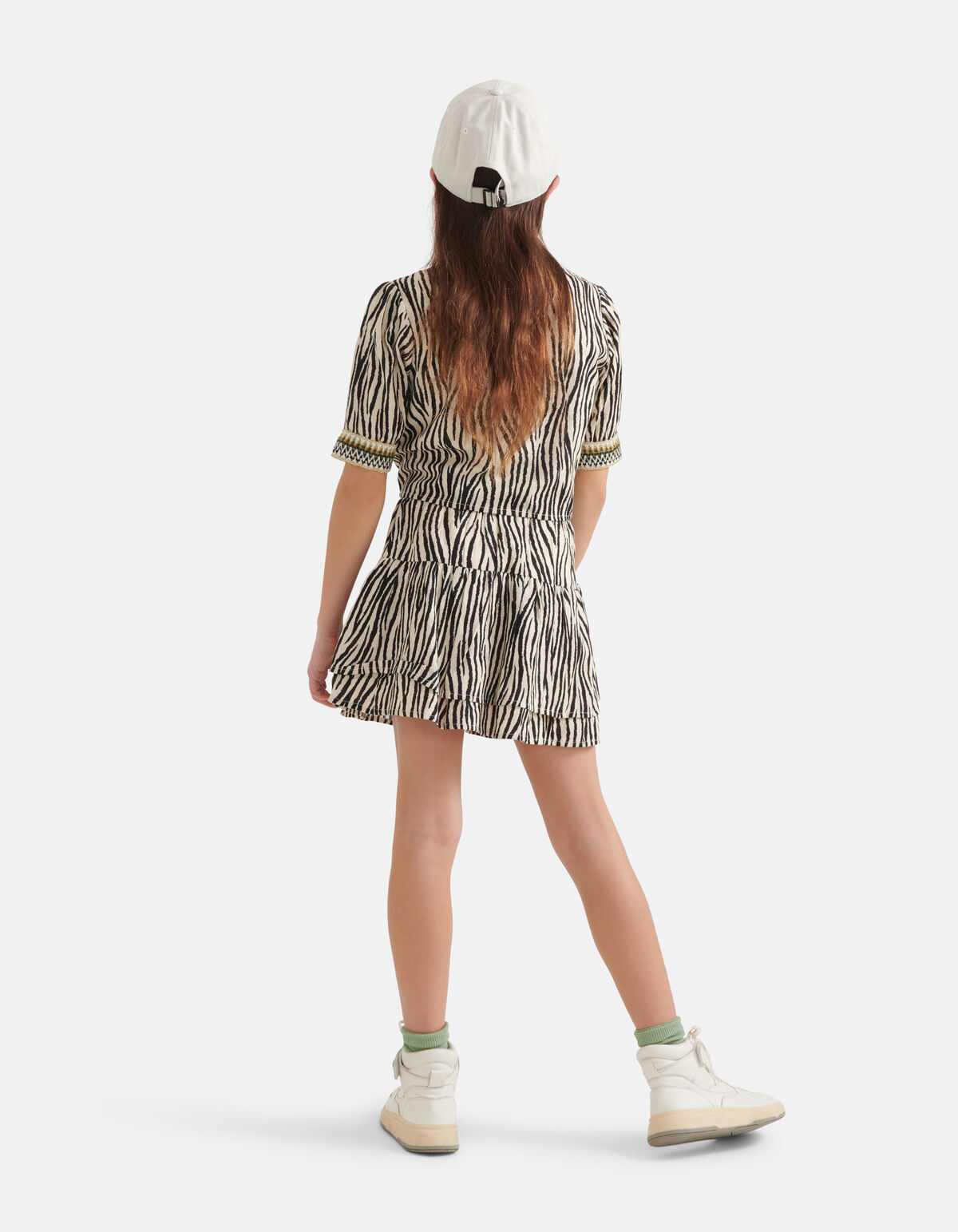 Zebra Print Rok Zwart/Gebroken Wit SHOEBY GIRLS
