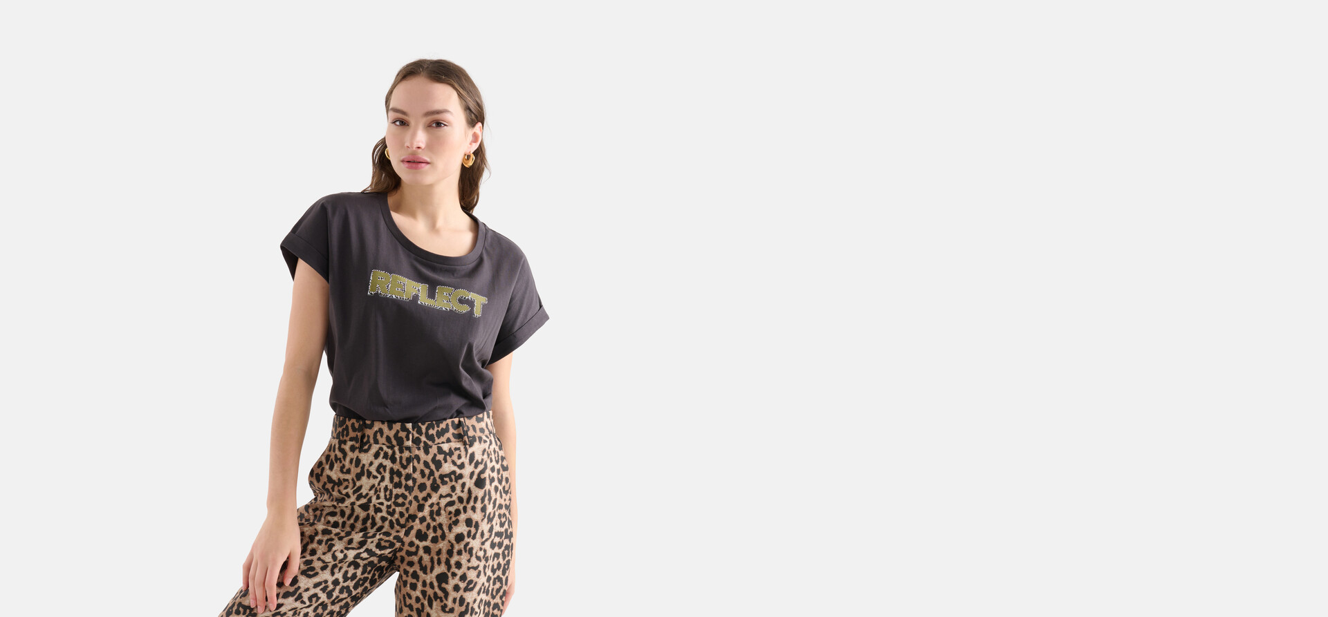 Artwork T-shirt Donkergrijs SHOEBY WOMEN