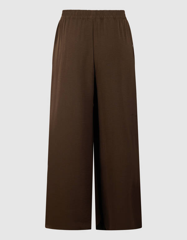 Twist Piping Wide Leg Fit Broek Bruin SHOEBY WOMEN