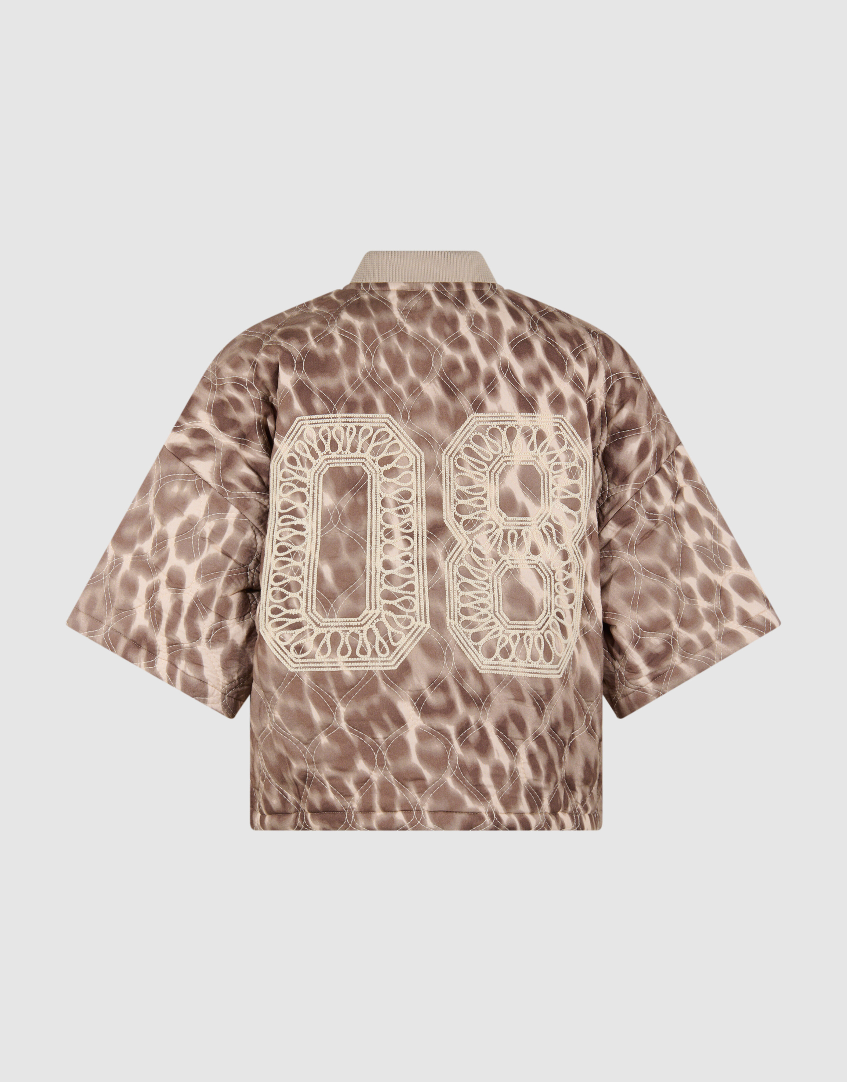 Short Sleeve Leopard Bomber Jack Lichtbruin SHOEBY WOMEN
