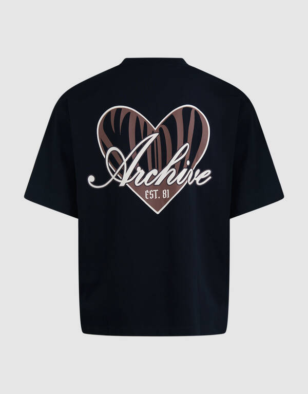 Heart Back Artwork T-shirt Zwart SHOEBY WOMEN