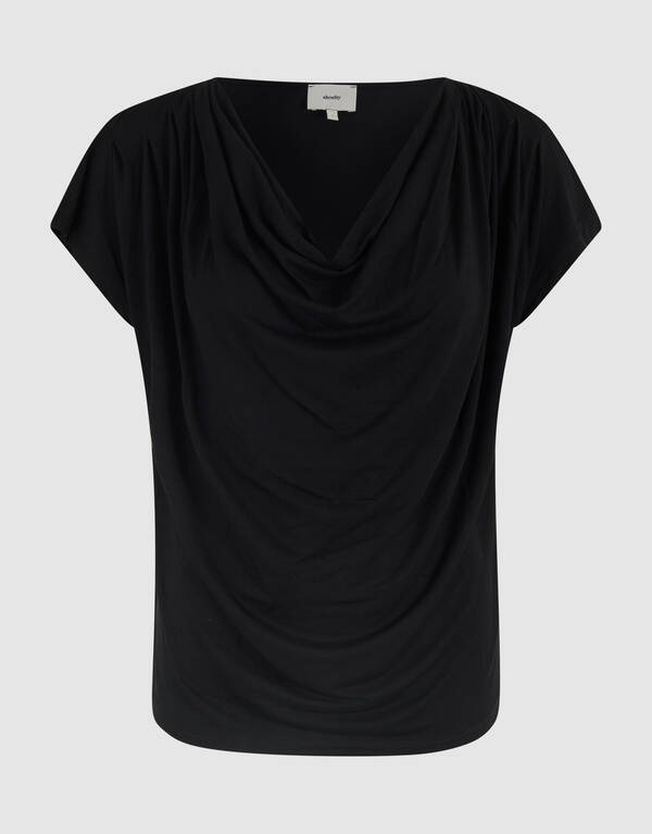 Gedrapeerde Top Zwart SHOEBY WOMEN