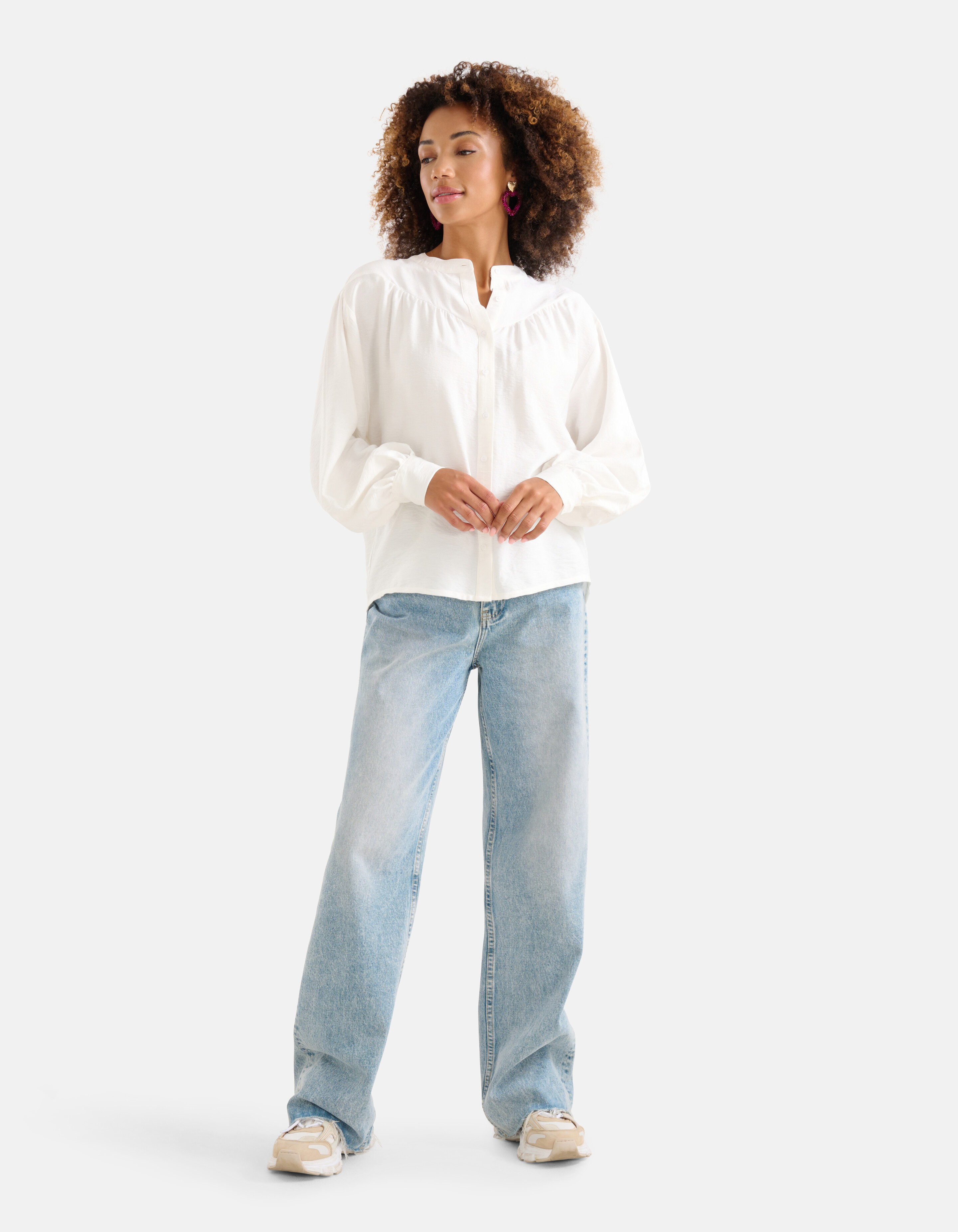 Relaxed Fit Overhemd Wit SHOEBY WOMEN