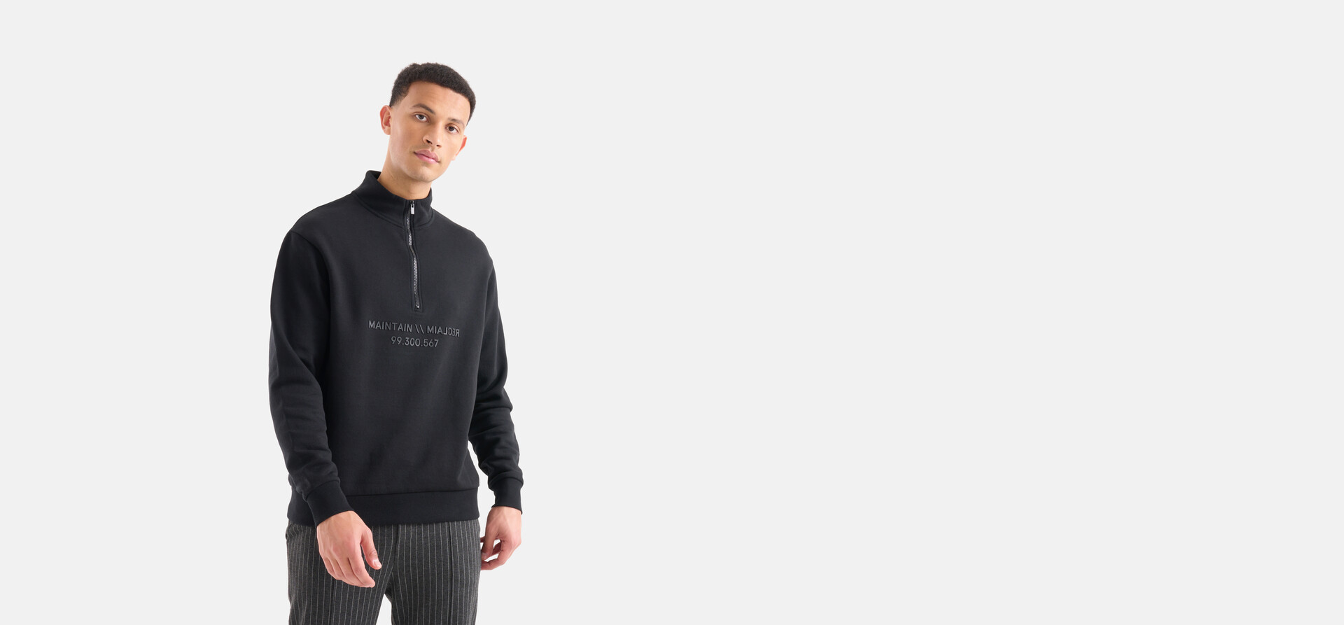 Rits Sweater Zwart SHOEBY MEN