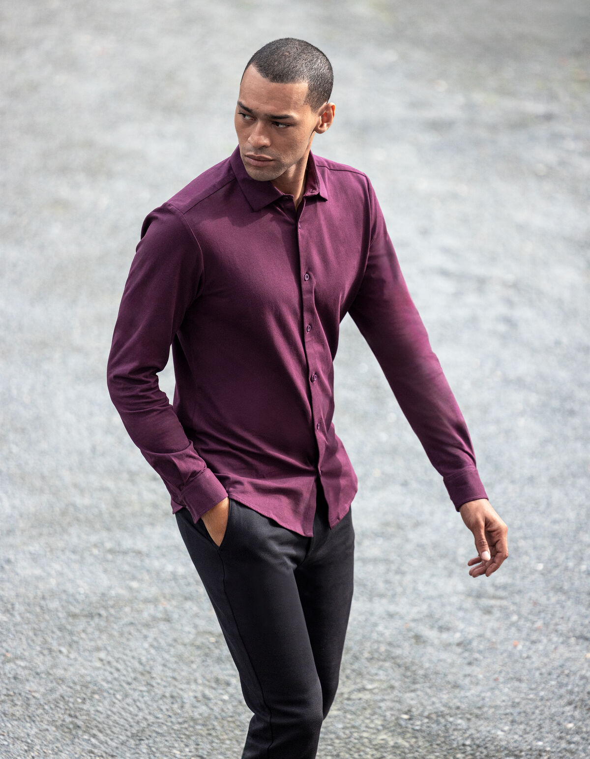 Slim Fit Pantalon Zwart SHOEBY MEN