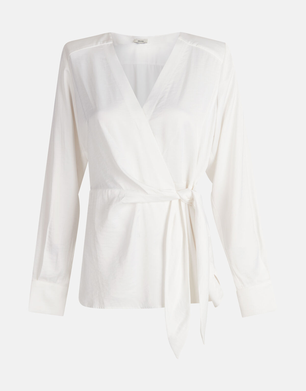 Satijnen Wrap Blouse Gebroken Wit By Mieke SHOEBY WOMEN