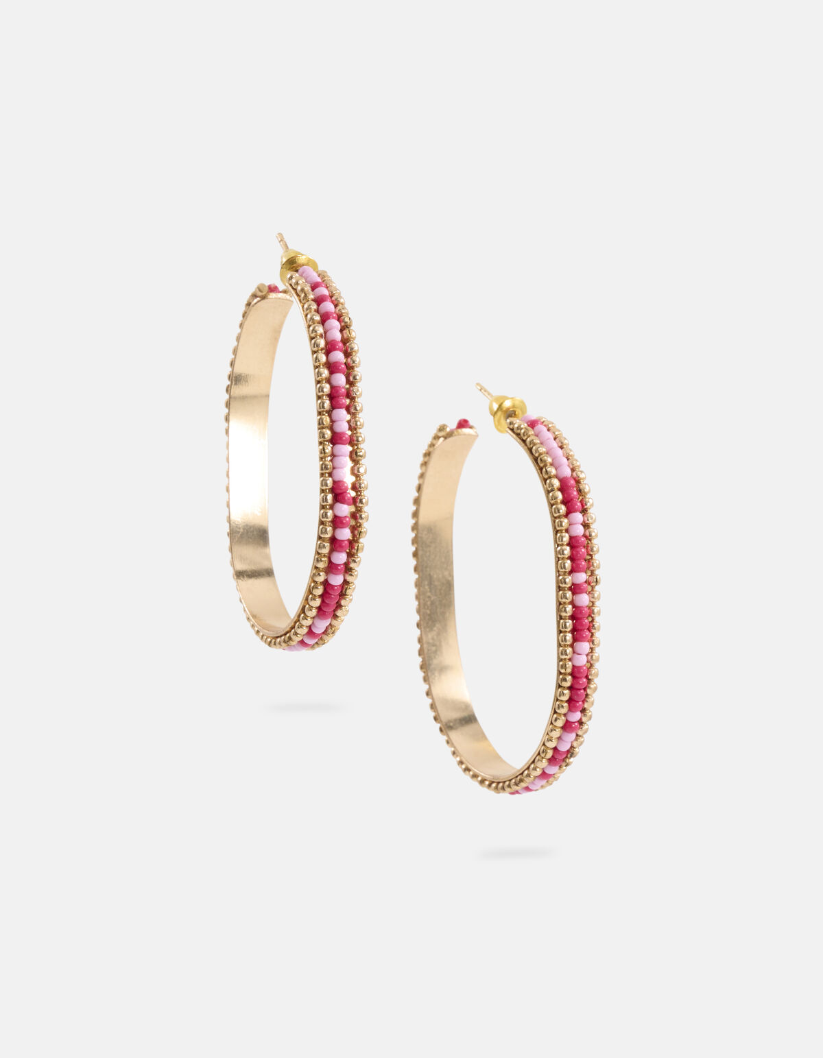 Oval Beaded Hoop Oorbellen SHOEBY ACCESSOIRES