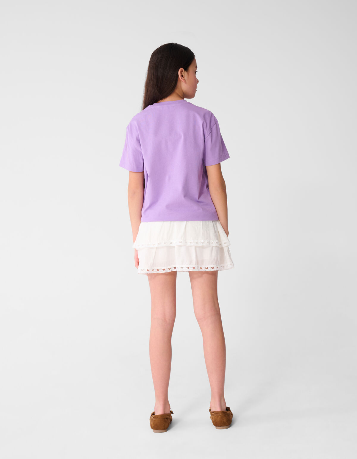 Ruffle Mini Rok Wit SHOEBY GIRLS