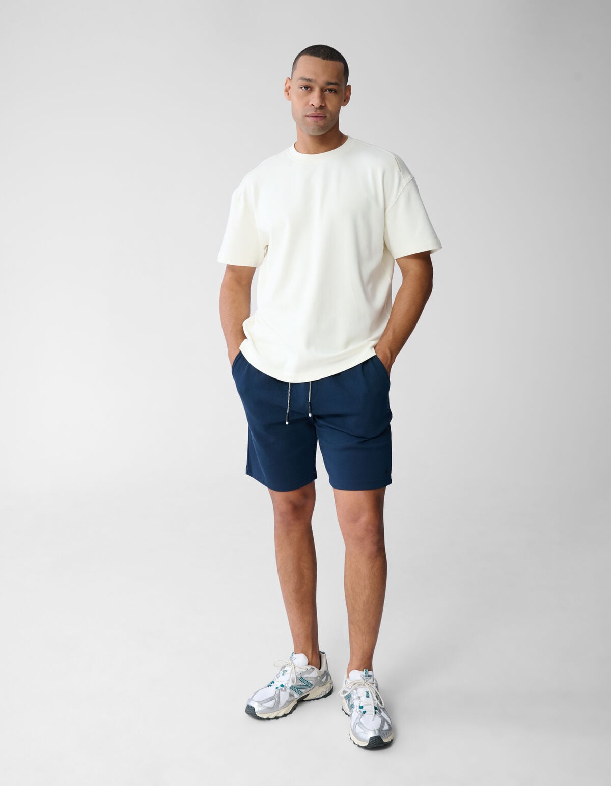 Pique Logo Short Blauw SHOEBY MEN