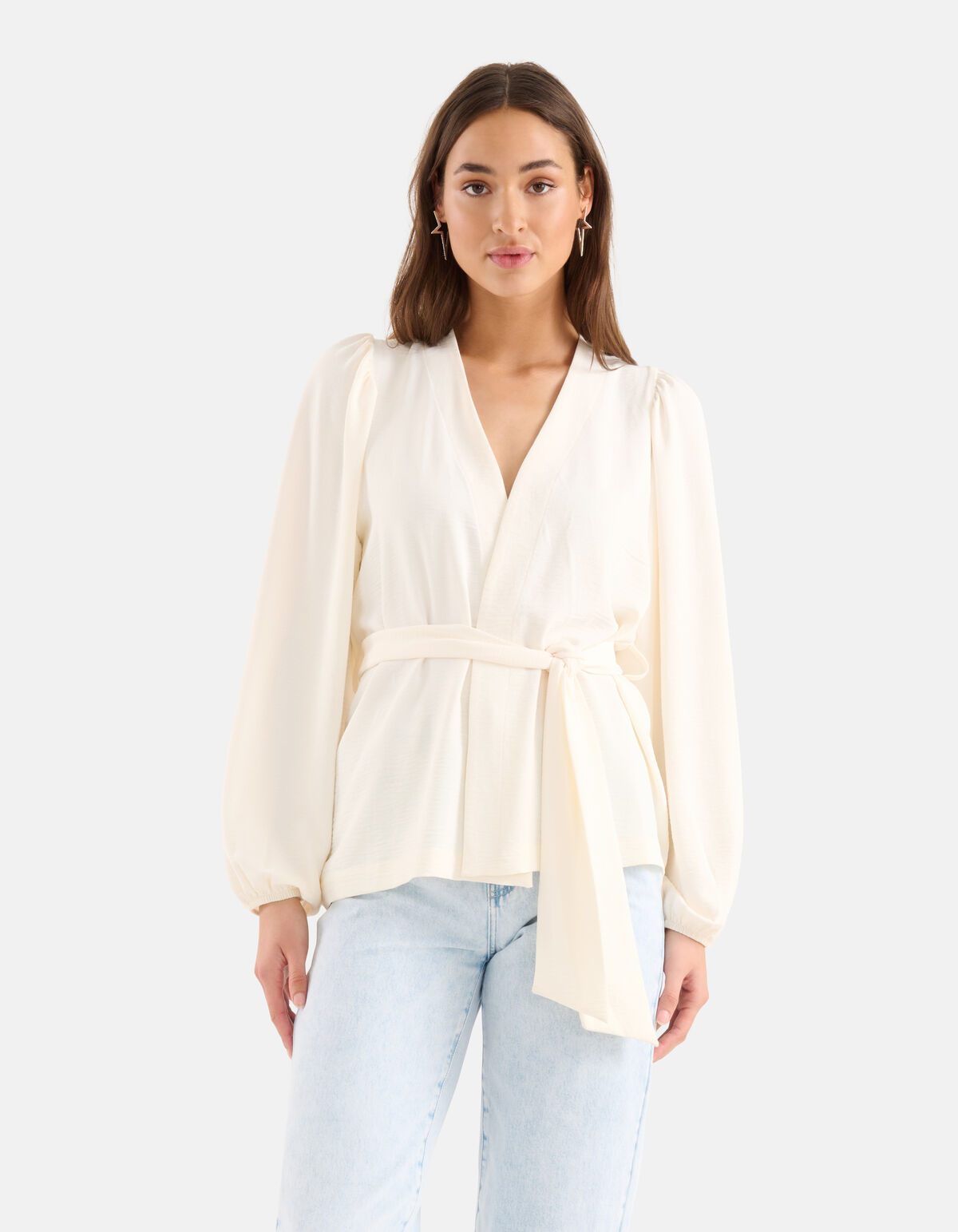 Wrap Blouse Gebroken Wit SHOEBY WOMEN