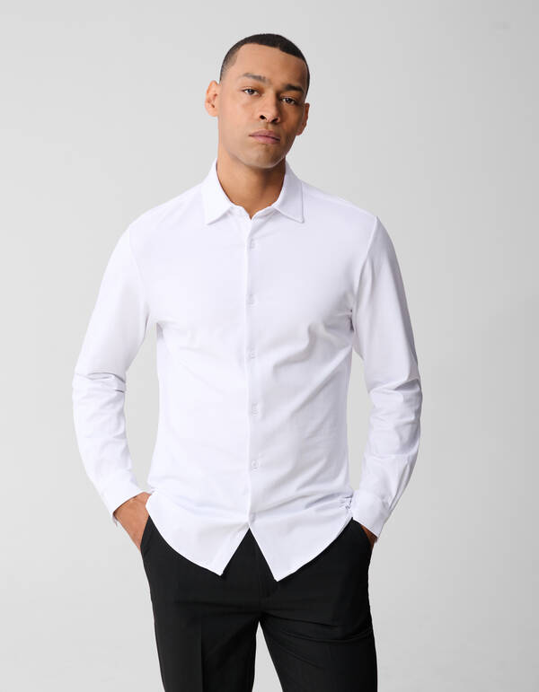 Jersey Overhemd Wit SHOEBY MEN