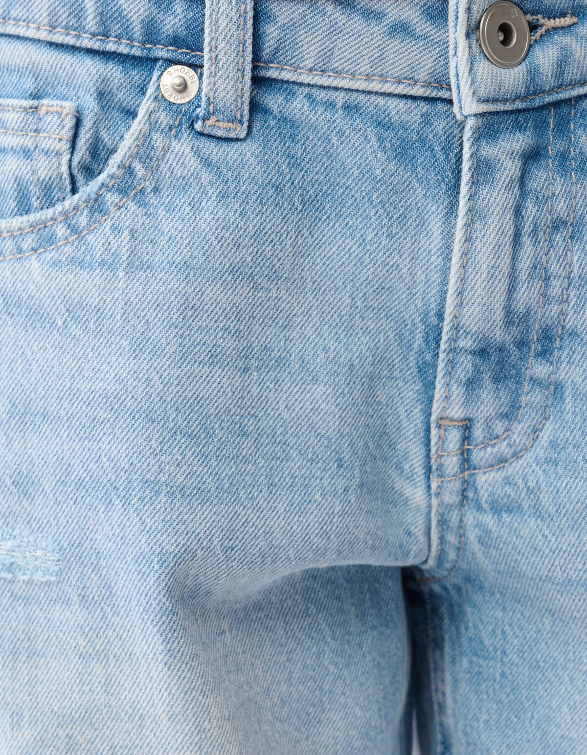 Straight Fit Denim Short Bleached SHOEBY BOYS