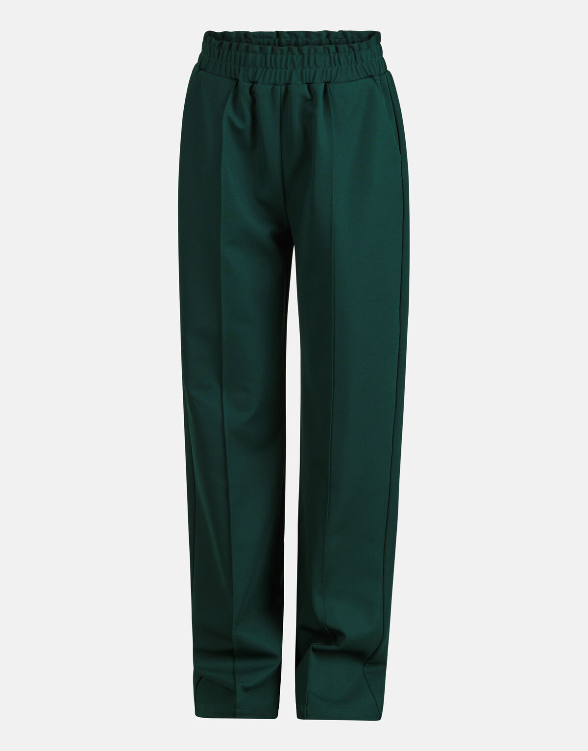 Basis Wide Leg Broek Donkergroen SHOEBY GIRLS