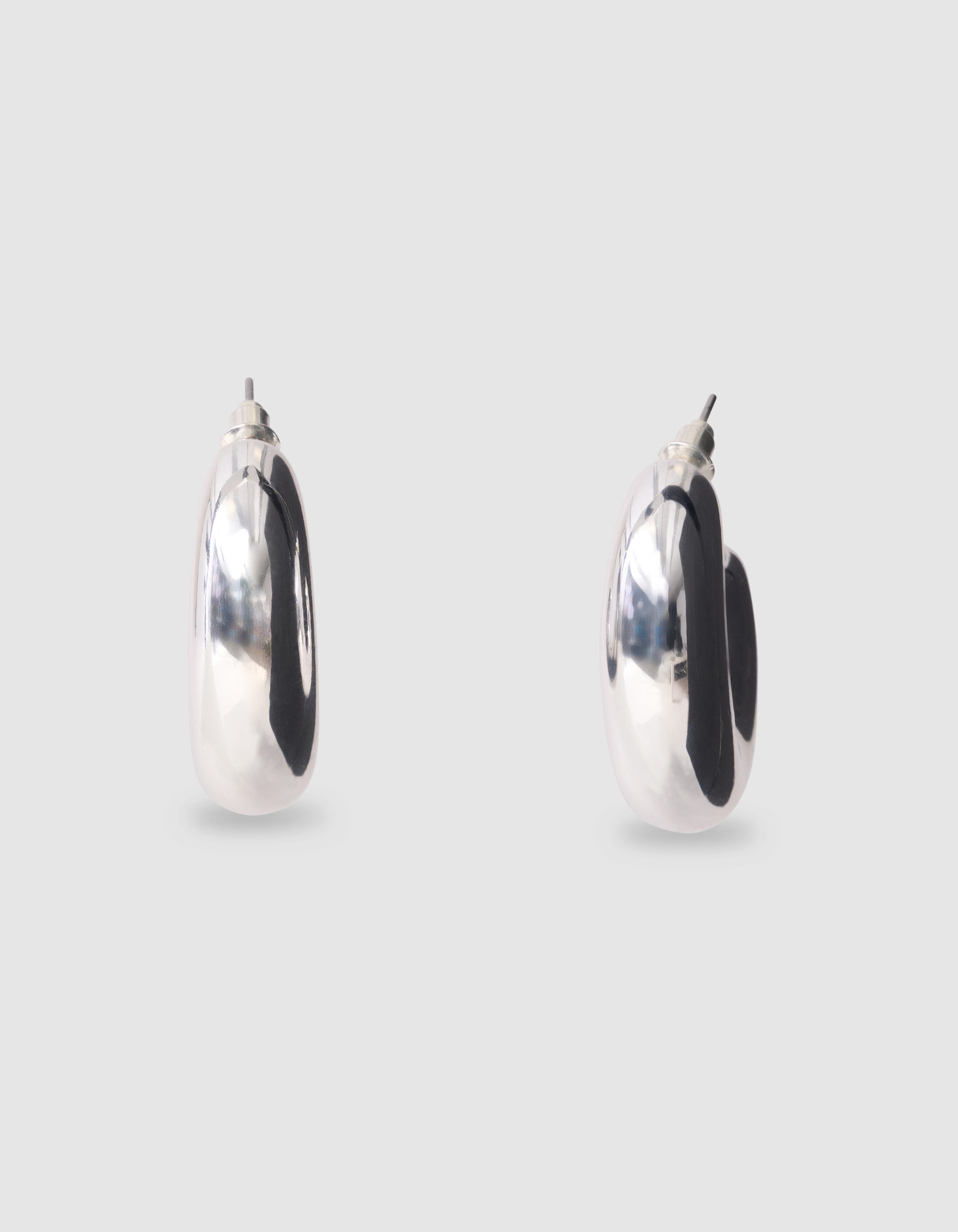 Bulky Small Hoop Oorbellen Zilver SHOEBY ACCESSOIRES