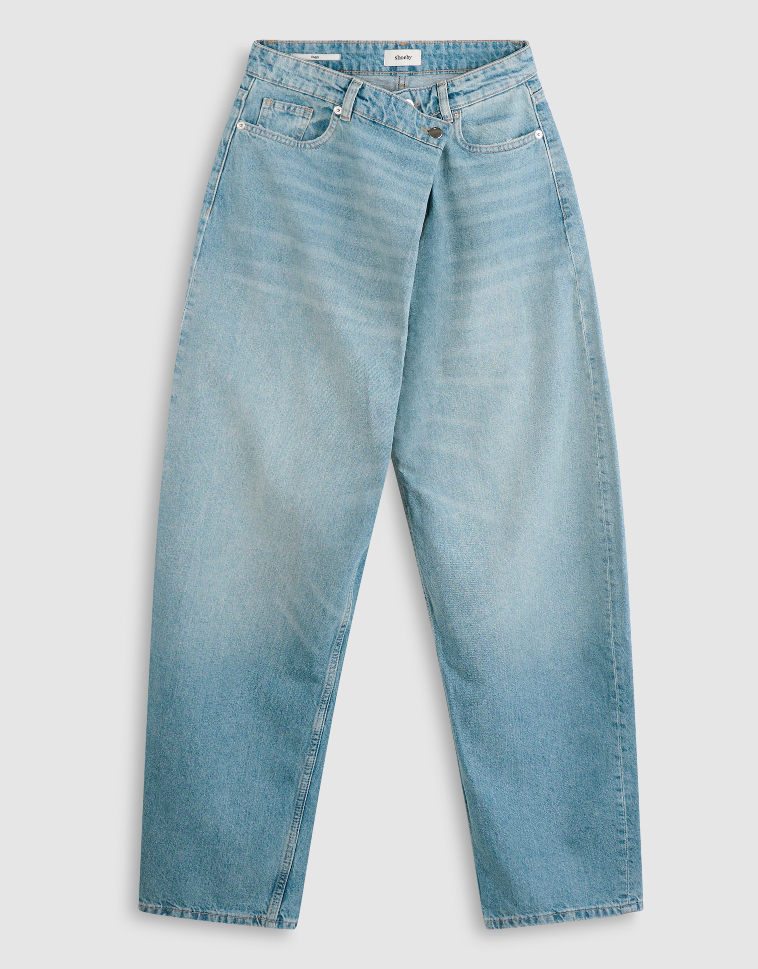 Folded Baggy Fit Jeans Mediumstone SHOEBY WOMEN