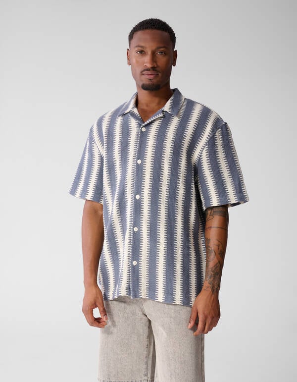 Geweven Overshirt Blauw SHOEBY MEN