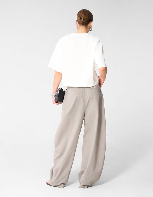 Ruiten Barrel Fit Broek Lichtgrijs SHOEBY WOMEN