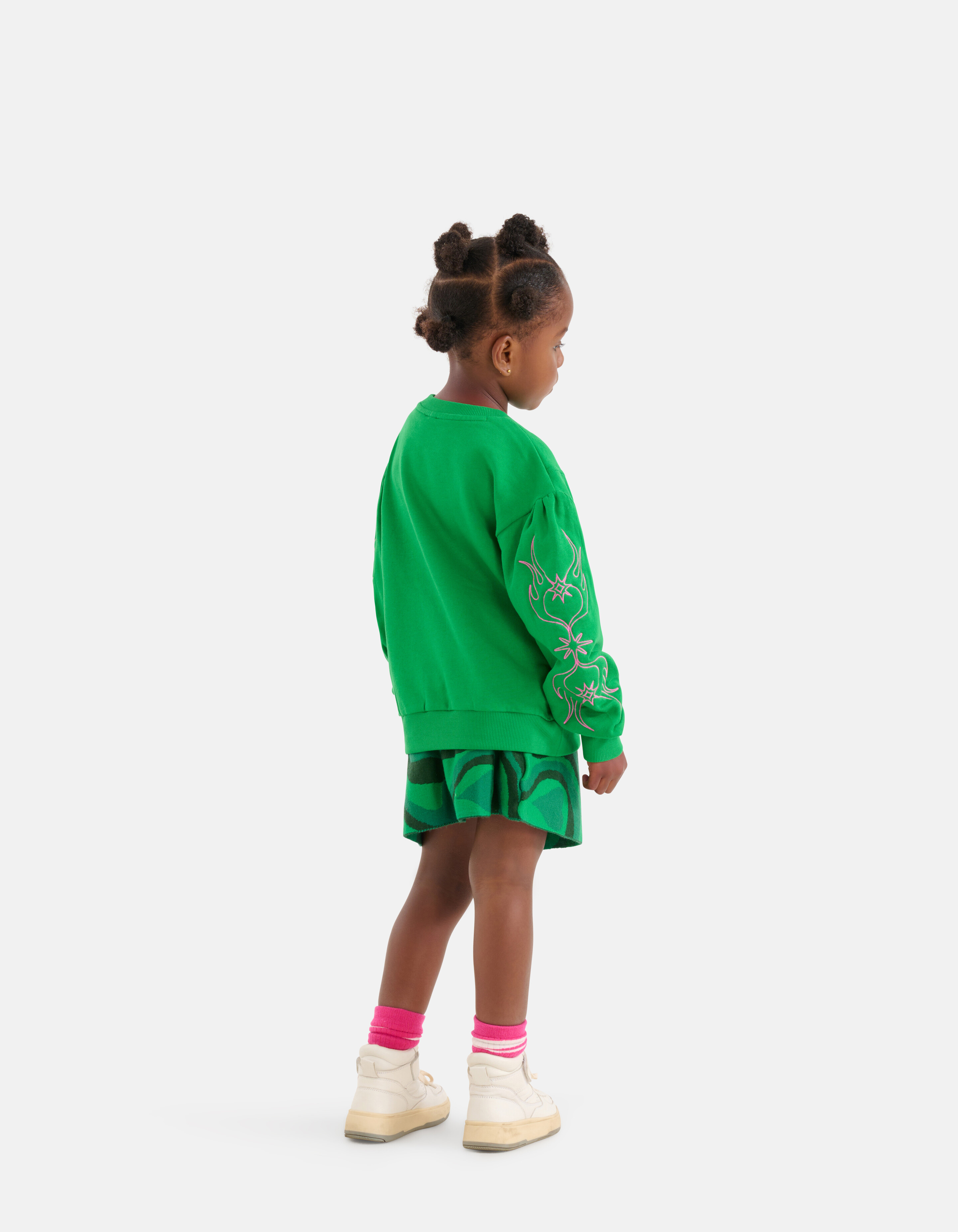 Embroidery Sweater Groen SHOEBY GIRLS
