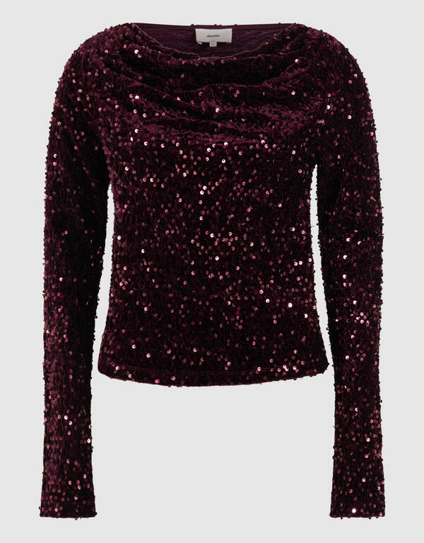 Sequin Waterval Top Paars SHOEBY WOMEN