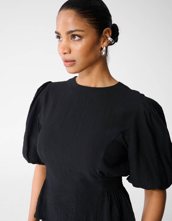 Smock Puff Top Zwart SHOEBY WOMEN