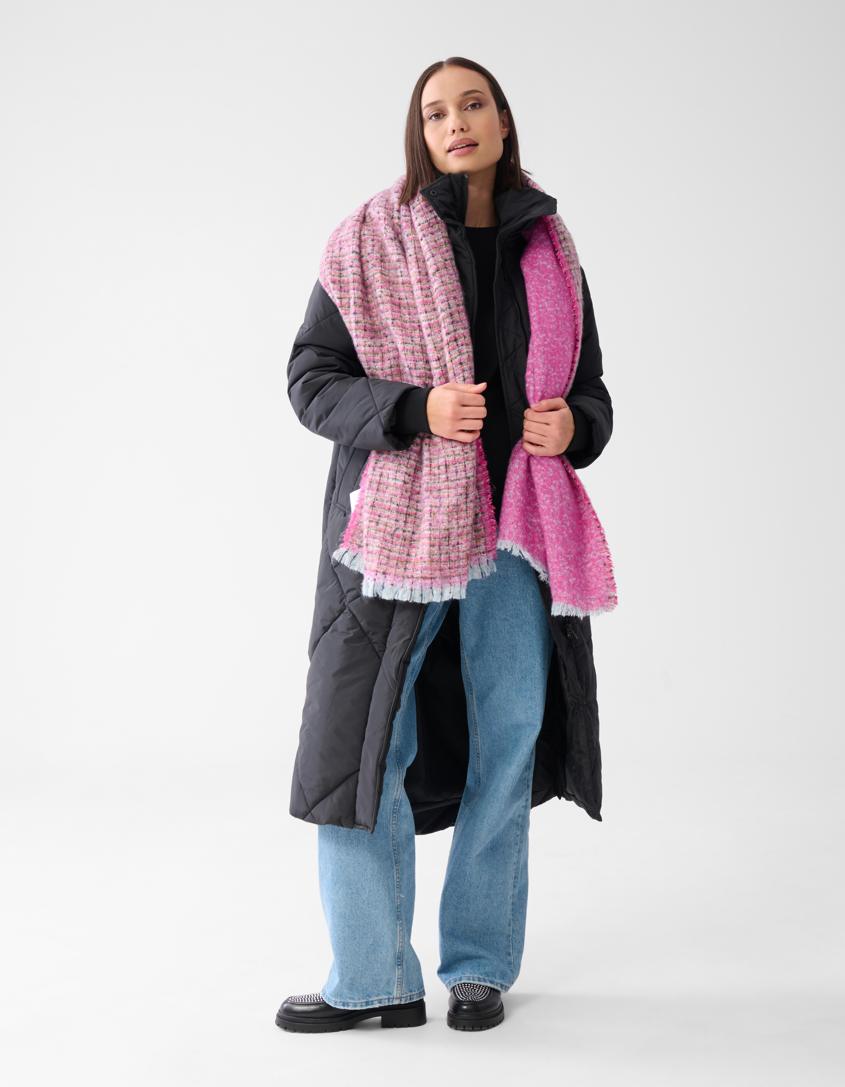 Tweed Sjaal Roze SHOEBY ACCESSOIRES